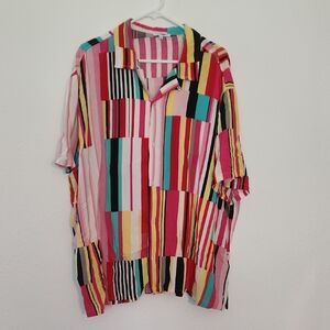 🌞2/$30 // FASHION NOVA: Colorful Button Down Shirt